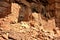 Historic cliff dwelling remains high in the Red rocky cliffs of Arizona