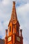 A historic clock tower of Calvary Baptist Church, Washington DC.