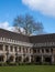 The historic cloisters, also known as the Great Quad, at Magdalen College, University of Oxford, Oxfordshire UK.