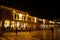 Historic Colonial Buildings on the Plaza de Armas Square with Many Visitor at Night, Cusco, Peru, South America, 10th May 2018