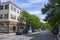 Historic commercial buildings in Brookline, Massachusetts MA, USA