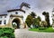 Historic courthouse entrance in Santa Barbara, California.