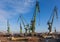 Historic cranes in Gdansk Shipyard