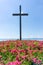 Historic cross monument to the fallen soldiers in World War II in Hagnau on Lake Constance