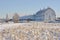 Historic Dairy Barn at Creamer\'s Field in Winter