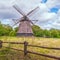 Historic Danish windmill in Odence.Funen island.Denmark