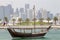 Historic dhow and towers in Doha
