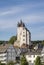 Historic Diez castle at river Lahn , Rhineland-Palatinate, Germany