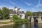 historic Diez castle at river Lahn , Rhineland-Palatinate, Germany