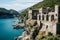 Historic Discovery - Exploring Porto Venere's Ancient Seascape. Generative by Ai