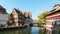 Historic district `Petite France` and canal in Strasbourg, Alsace province of France