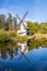 Historic Dutch scene with windmill