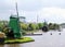The Historic Dutch Windmills and Farmhouses in Zaanse Schans, Zaandam, Netherlands