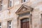 Historic entrance portal made of sandstone in the old town of Bayreuth