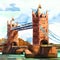 Historic famous landmark of London Tower Bridge on River Thames, England, UK, United Kingdom, English symbol, sunny day