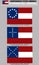 Historic Flag. US Civil War 1860`s. 1st Confederate National Flag variations