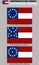 Historic Flag. US Civil War 1860`s. 1st Confederate National Flag variations