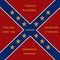 Historic Flag. US Civil War 1860`s. Confederate Battle Flag. 8th Virginia Infantry Regiment