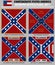 Historic Flag. US Civil War 1860`s. Confederate Battle Flag set 1