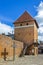 Historic fortified tower in the center of Starogard Gdanski, Poland