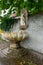 Historic fountain at the Red House in Vaduz in Liechtenstein