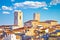 Historic French riviera old town of Antibes seafront and rooftops view