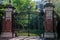 Historic front gates of Brown University.