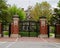 Historic front gates of Brown University.