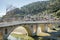 Historic Gorica bridge in Berat town, Albania