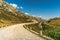 Historic Gotthard Pass Road with cobblestones, Canton of Ticino, Switzerland