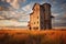 historic grain elevator in a rustic, abandoned setting