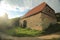 Historic half timbered barn in Pfaffenhofen, Upper Palatinate, Germany