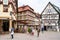 Historic half-timbered houses in the old town of Schmalkalden
