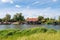 Historic harbour of old fortified town of Woudrichem, Netherlands