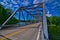 Historic highway 130 steel truss bridge over the wisconsin River near lone rock