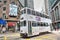 Historic Hong Kong Tram Bus in Central District