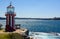 Historic Hornby Lighthouse, also known as South Head Lower Light, erected in 1858 in NSW, Australia