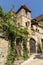 Historic houses along Montagne street in Sarlat la Caneda in Dordogne Department, Aquitaine, France