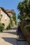 Historic houses along Montagne street in Sarlat la Caneda in Dordogne Department, Aquitaine, France