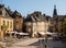 Historic houses surrounding Place de la Liberte in Sarlat la Caneda in Dordogne Department, Aquitaine,