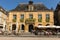 Historic houses surrounding Place de la Liberte in Sarlat la Caneda in Dordogne Department, Aquitaine, France
