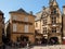 Historic houses surrounding Place du Peyrou in Sarlat la Caneda in Dordogne Department, Aquitaine,