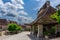 Historic houses in the village center of Curemonte in the Perigord region of France