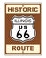 Historic Illinois Route 66 Sign