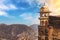 Historic Jaigarh Fort on top of a mountain at Jaipur Rajasthan, India