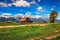 Historic John Moulton Barn at Mormon Row in Grand Teton National Park, Wyoming