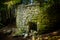 Historic kiln ruins in the forest at Toft Point in Door County, Wisconsin