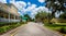 The historic Lakeside Inn and verandah in Mount Dora, Florida, USA