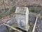 The historic landmark boundary stone in the Dominiloch Der historische Grenzstein im Dominiloch, Hermetschwil-Staffeln