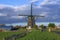 The historic Lisserpoel windmill along the river the Ringvaart